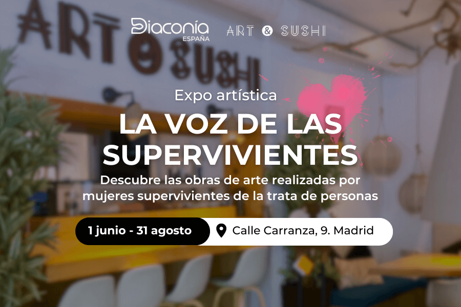 Exposición artística «La voz de las supervivientes» en Art&Sushi <br>(1 junio-31 agosto)