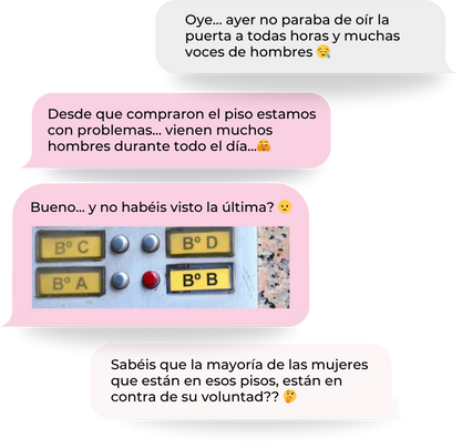 Chat de vecinos sobre la prostitución en pisos Campaña Guardia Civil