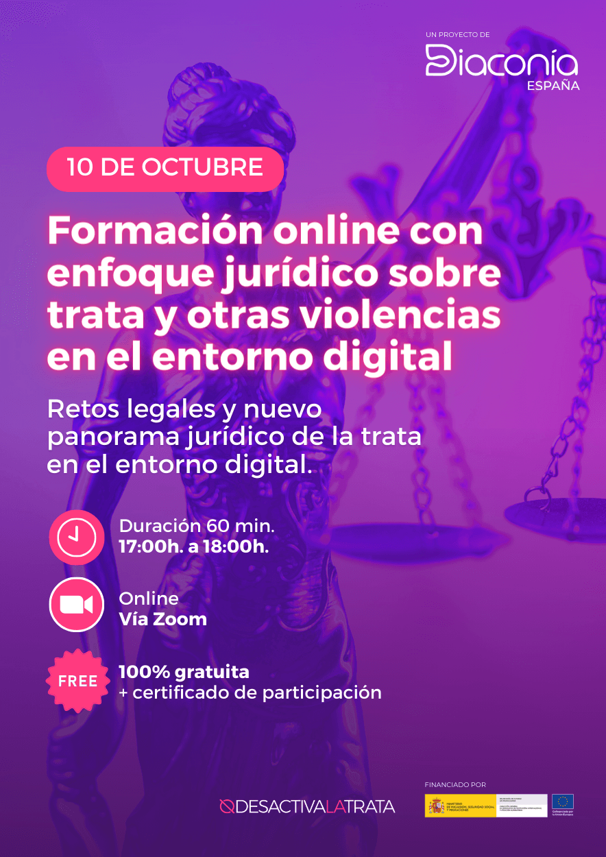 Formación online con enfoque jurídico sobre trata y otras violencias en el entorno digital