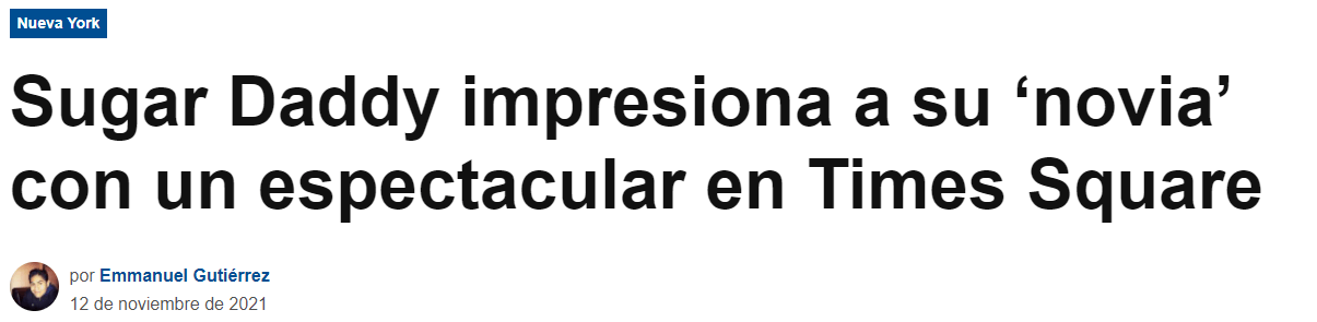 Artículo sobre el sugardating (Gutiérrez, 2021)