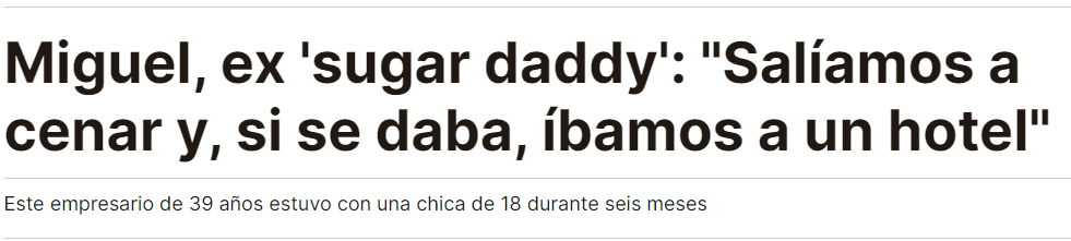 Artículo sobre el sugardating (Macedo, 2019)
