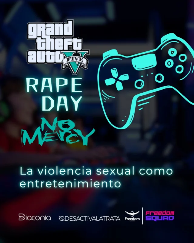 🚫 Denuncia juegos que promuevan violencia contra las mujeres.
📣 Comparte este post y abre conversación entre tus amigos.
🎓 Infórmate sobre sexualidad, consentimiento y respeto. 
💜 Porque jugar no debería implicar normalizar la violencia sexual. 
👉 Sigue a @desactivalatrata y @fundacionfreedom para más contenido que activa el pensamiento crítico.