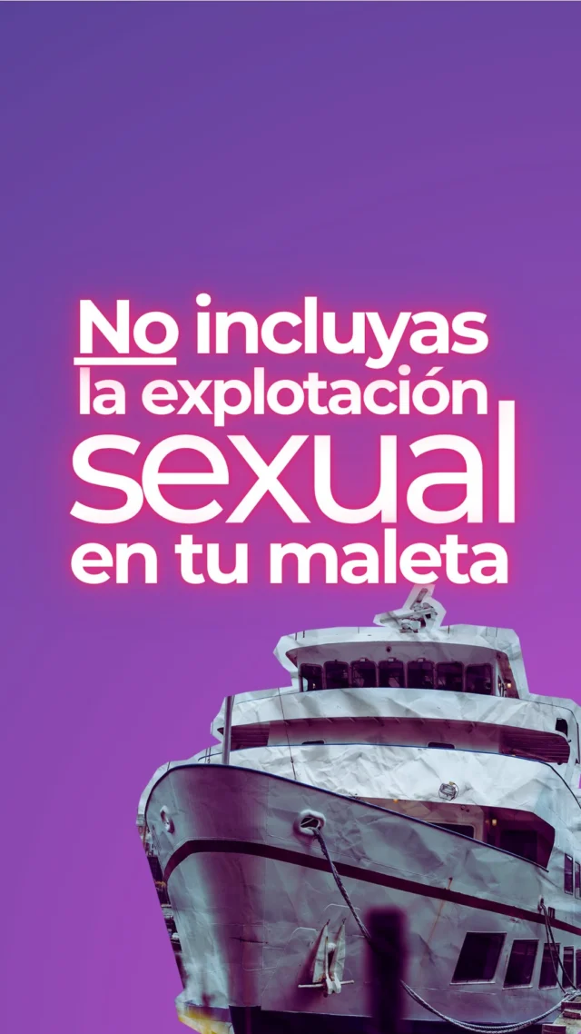 No incluyas la explotación sexual en tu maleta.
#desactivalatrata #tratadepersonas #vacaciones